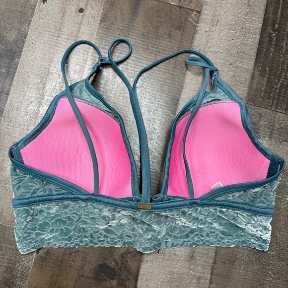 PINK Victoria's Secret Blue/Teal Bralette Medium - Picture 5 of 9
